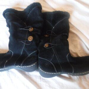 Bare Traps Boots Black Winter Side zip Boots Women Size 8M Interior Faux Fur